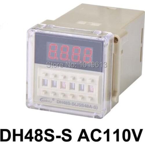 Dh48s-s digital time relay ac 110v delay timer relay with socket