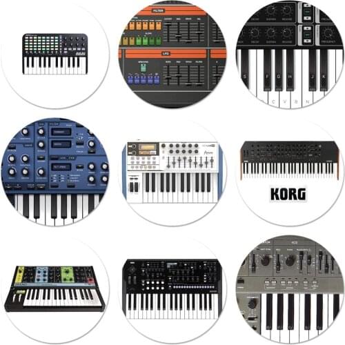Keyboard Synthesizer Music Icons Pins Badge Decoration Brooches Metal Badges For Clothes Backpack Decoration