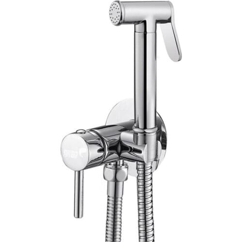 MTTUZK Toilet Spray Gun Faucet Toilet Companion Wall Mounted Concealed Pressurized Bidet Brass Hot Cold Water Bidet Faucet