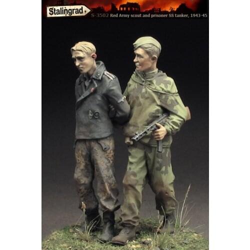 1/35 Scale Die-cast Resin White Model World War II Soviet Red Army Needs To Manually Color The Model Free Shipping