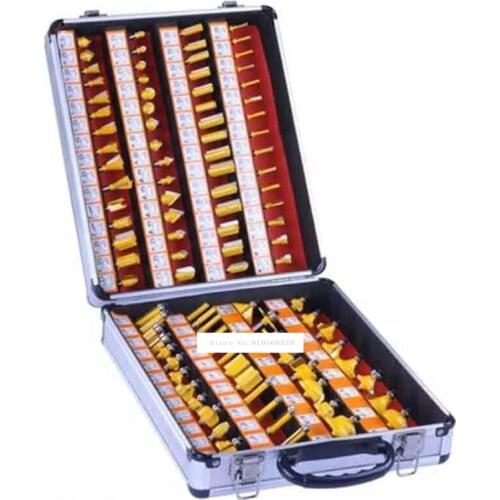 New 100-piece/Set Tungsten Carbide Router Bit Set Woodworking Milling Cutter Trimming Machine Cutter Head Milling Cutter RC-100