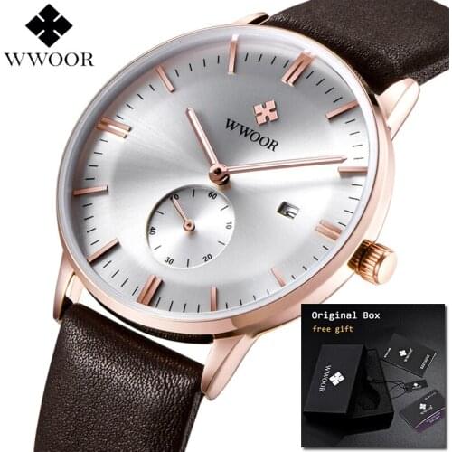 2019 New Fashion Simple Mens Watch Top Brand Luxury Waterproof Genuine Leather Date Male Wristwatches for men Zegarki Meskie