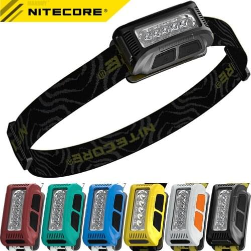 2021 new NITECORE HeadLamp NU10 High Performance 5xLEDs USB Rechargeable Li-io Battery 150 Hours Runtime Camping Running Outdoor