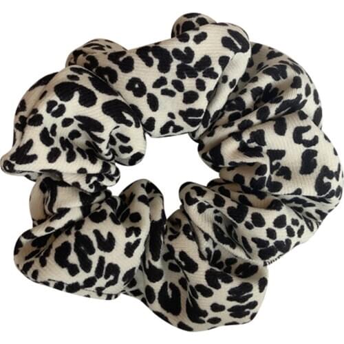 2021 new women satin fashionable temperament animal zebra leopard pattern large intestine hair scrunchie hair accessories