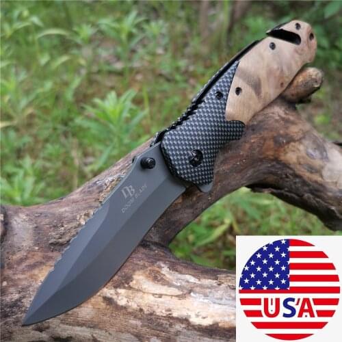 WOOD Handle Folding EDC Tool Camp Hunt Pocket Fruits Utility Knife Good for Hunting Camping Survival Outdoor Everyday Carry