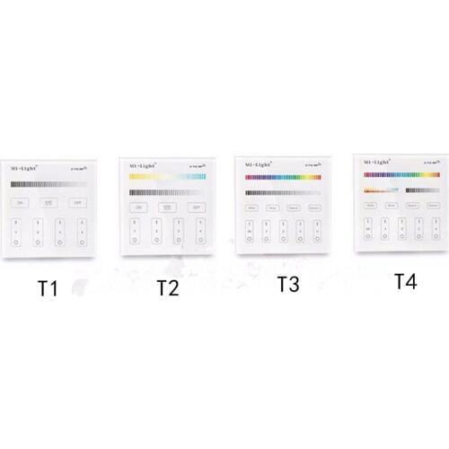 Mi Light Smart Touch Panel Controller T1 T2 T3 T4 B1 B2 B3 B4 Single Color /RGBW/RGB + CCT For Led Strip / Panel Light /Bulbs