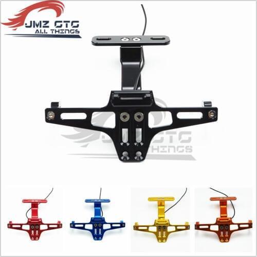 Universal CNC Motorrad Einstellbare Winkel Aluminium License Nummernschild Rahmen Halter Halterung