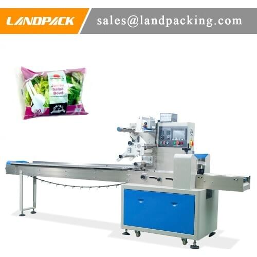 Jumbo Salad Lettuce Flow Wrap Machine Vegetable Pillow Type Small Pouch Packing Machine Price