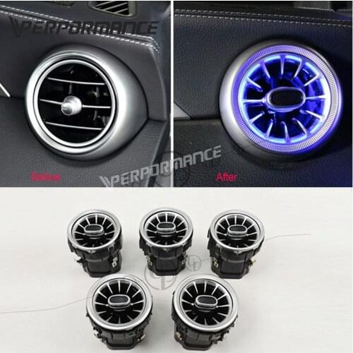 W205 GLC X253 air vents Ambient Lights for C class and GLC class 3 colors 5pieces 2016~2019Year
