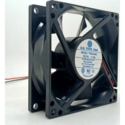Cooling fan 8025 24V Dual Ball Mute Fan 8cm Industrial Cabinet Inverter Fan T802524M