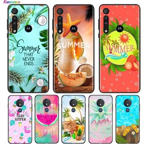 Hello Summer Coconut For Motorola G9 G8 G Stylus Power One Fusion Hyper Edge E7 E6 5G Plus Play Lite Phone Case