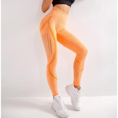 Women Stretch Gym Leggings Seamless Leggings Hollow For Fitness Push Up Yoga Pants High Waist Sport Trouser Workout Running Pant