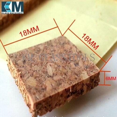 10 square metres per Carton!6.0MM x 18x18 Cork pads,Cork Distance Pads,Glass spacer,glass pads,cork packing,cork gasket