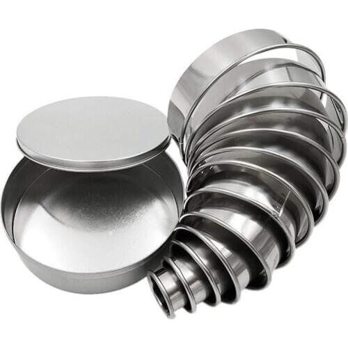 12pcs/set Round Circle Metal Cookie Cutter Kitchen Bakeware DIY Birthday Fondant Cake Mold Chocolate Mould Stencils Baking Tools