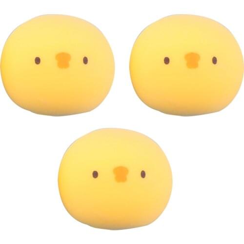 3pcs antistress ball Mini Squeeze Toy chicken Cute Kawaii doll Squeeze Stretchy Animal Healing Stress Hand Fidget vent Toy gifts