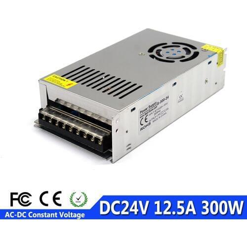 300W 12.5A 24 V Adjustable Power Supply DC24V SM[S Transformer 220v 110v AC to fonte 24V For Led Strip light CNC CCTV 3D Printer