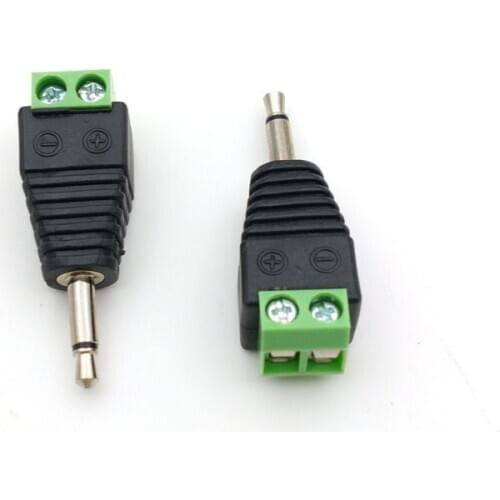 50pcs 3.5mm mono Plug Screw Terminal Binding Post for headphones connector