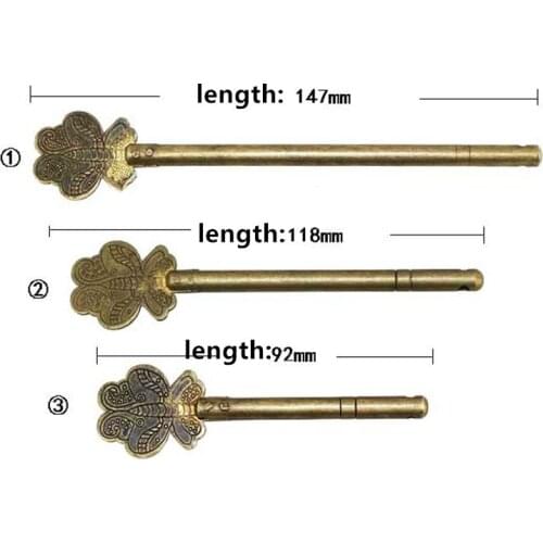 Antique Furniture Hardware Brass/Antique Copper Lock Bolt Locking Closure Pin Cabinet Door Box Latch Locking Pin for Furniture