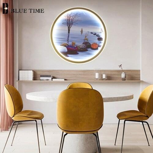 White Creative Led Wall Lamp Modern Home Wall Lamp for Living room Bedroom Dining room Round Indoor Decoration Wall Led Lamp