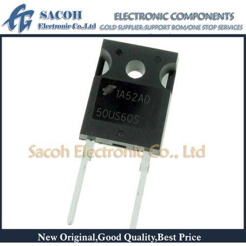 Free Shipping 10Pcs FFH50US60S F50US60S 50US60S TO-247 50A 600V Fast Recovery Diode