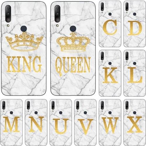 Phone Case for Asus Zenfone Max Plus M2 ZB634KL / Zenfone Max Shot ZB634KL White Marble Golden English Letter Fashion Back Cover