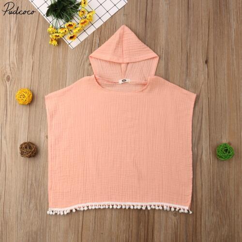 Toddler Kids Baby Girl Long Cape Dress Hooded Tassel Cloak Poncho Jumper Girls Clothes