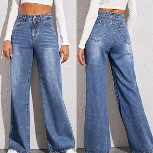 Woman Vintage Mom Jeans High Waist Femme Wide Leg Denim Clothing Streetwear Fashion Harajuku Straight Pants Ropa Vaqueros Mujer