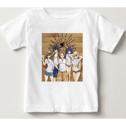 Fairy Tail Short Sleeve T Shirts Children 3T-8T Great Tees Shirt Toddler Pure Neck T Shirt Boys Girls T shirt kids summer tshirt