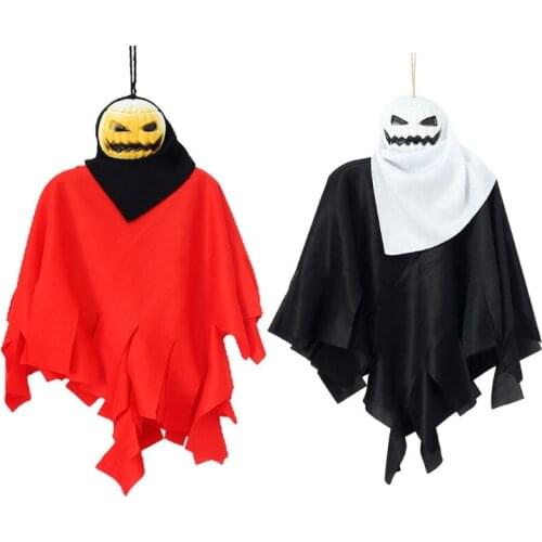 Halloween Pumpkin Ghost Hanging Decorations Scary Skull Haunted House Props for Indoor Outdoor Yard Bar Party Supplies