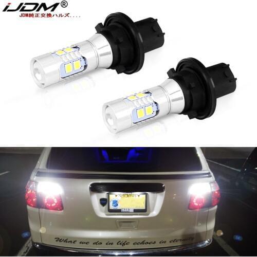 IJDM White CAN-bus 12184 12185 PH24W LED Bulbs For 2010-2016 Cadillac SRX Ford Taurus Chevrolet Camaro Backup Reverse Lights