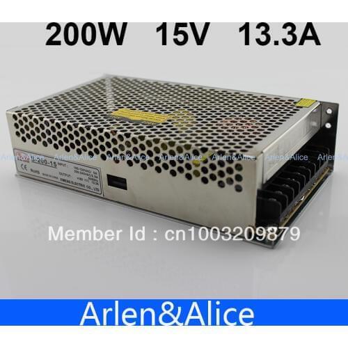 200W 15V 13.3A Single Output Switching power supply for LED Strip light AC to DC