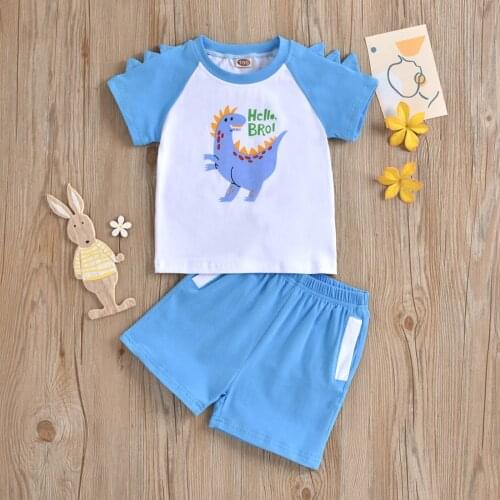 Summer Childrens Set Baby Boy Clothes Short Sleeve 3d Dinosaur Clothes Boys Clothing Set Baby Toddler Clothing For Boy Sets