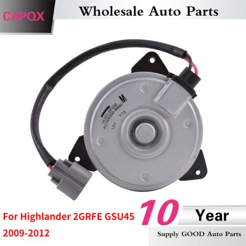 CAPQX Left side Auto Electric Radiator Cooling Fan Motor FOR HIGHLANDER 2GRFE GSU45 2009 2010 2011 2012 16363-0P200 168000-9990