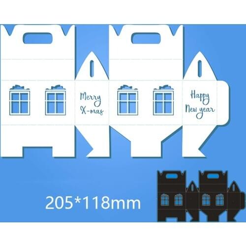 205*118mm creative house box New Metal Cutting Dies Scrapbook paper template Embossing DIY Paper Card Craft