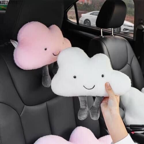 Cartoon Soft Cloud Plush Car Pillow Toys Sky Series Stuffed Doll Sofa Bed Cushion Keychain Pendant Toy Baby Room Home Decoration
