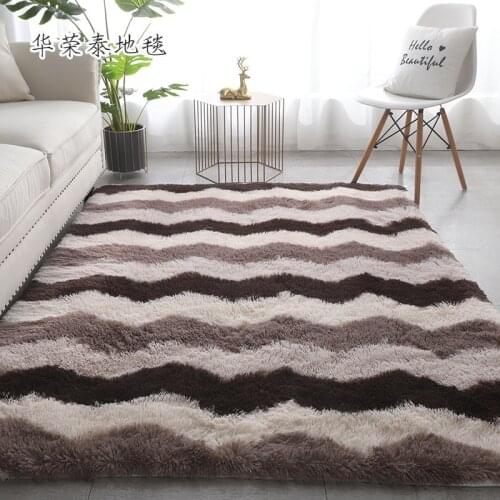 Nordic Large Rectangular Carpet Living Room Long Hair Lounge Rugs Fluffy Floor Bedside Mats Room Decor Wholesale Customized