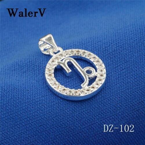 WALERV 2018 New Womens Stamps Pendant Fashion Jewelry Constellation Capricorn Shape for Women Girl Boy Men Set Gifts