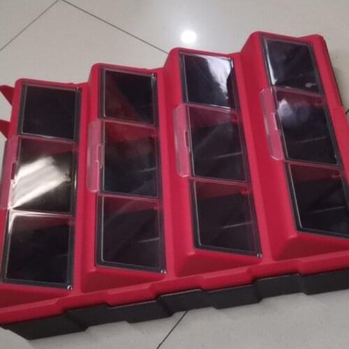 Plastic Parts Storage Hardware Grid Craft Cabinet Tool Case Drawer 12 Bins Storage Tool Case Electronic Component Case