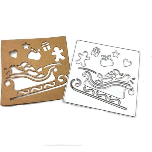 Julyarts Sled Cutting Dies Christmas Mold For DIY Die Scrapbooking Paper Album Card Making Embossing Cutting Craft Dies