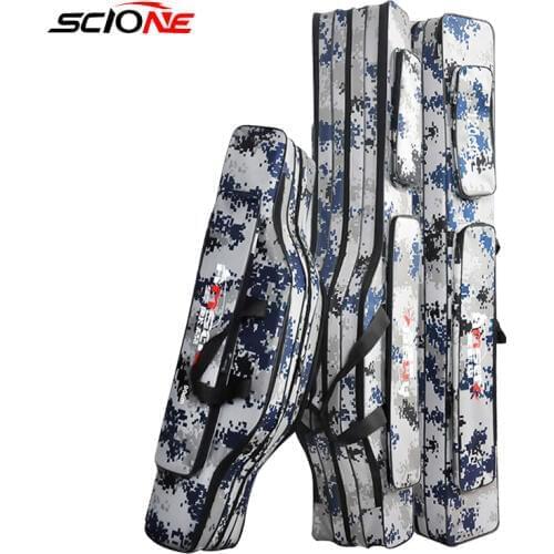 Outdoor 2/3 Layer Fishing Bag 80cm 90cm 120cm Belly Fishing Tackle Bag Fishing Rod Reel Bag Canvas Carp Fishing Tackle XA147G