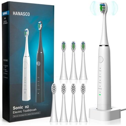 Super Sonic Electric Toothbrushes Washable Electronic Whitening Teeth Brush Adult Timer Brush IPX7 Waterproof Replaceable Charge