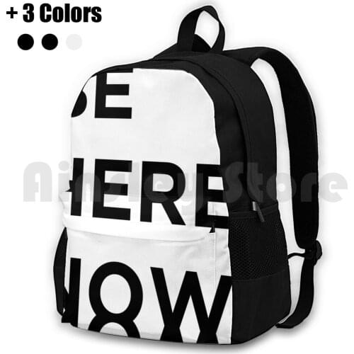 Be Here Now Outdoor Hiking Backpack Waterproof Camping Travel Liam Gallagher Madferit Graphic Live Forever Nineties Liam
