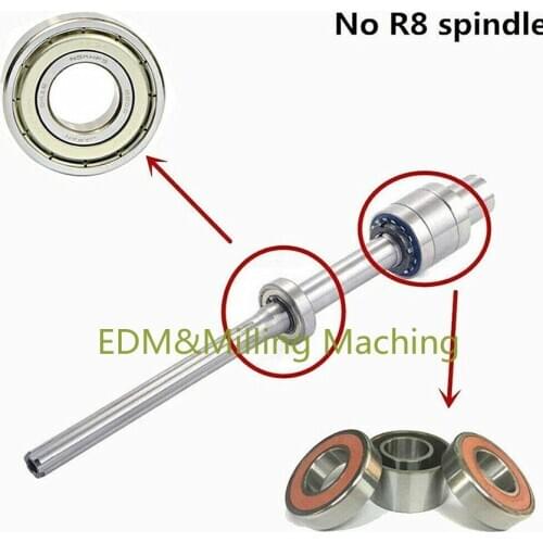 High Quality 1Set Milling Machine Part R8 Spindle Bearings 7207 + 6206 For BRIDGEPORT Mill Durable New