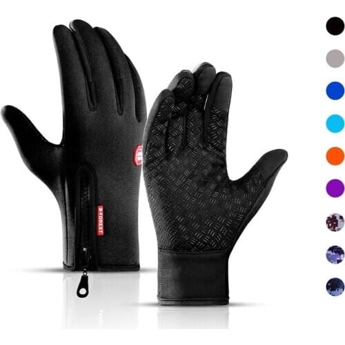 2020 Winter Cycling Gloves Bicycle Warm Touchscreen Full Finger Gloves Waterproof Outdoor Bike Skiing Motorcycle Riding