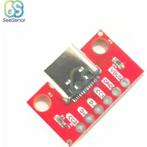 1Pcs USB 3.1 Type-C Connector 16 Pin Test PCB Board Adapter 2.54mm 16P Connector Socket For Data Line Wire Cable Transfer