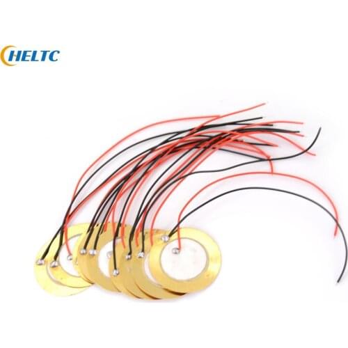 10pcs/lot 27mm Piezo Ceramic Elements Sounder Sensor Trigger Drum Disc + Wire Copper Piezoelectric Buzzer Copper 27mm