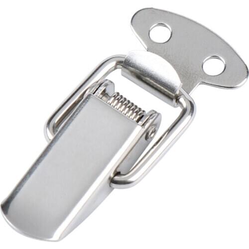 10PC Cabinet Box Locks Spring Loaded Latch Catch Toggle 45*16mm Iron Hasps For Sliding Door Window Furniture Hardware