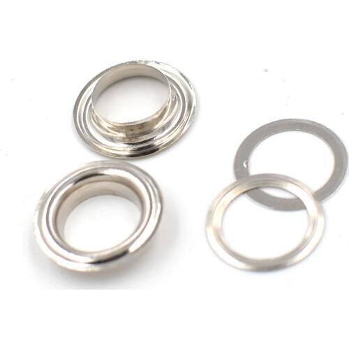 100pieces/lot) inner diameter 12mm metal Shoebox holes. Canopy cloth drawstring holes. Eyelets. corn.Silver eye rivet