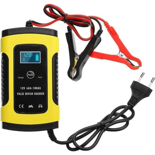 12V 6A Pulse Repair LCD Battery Charger For Car Motorcycle Lead Acid Battery Agm Gel Wet