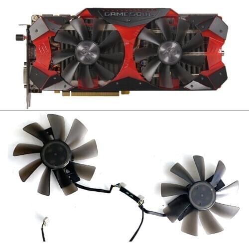 2pcs 100mm GAA8S2U LED Fan For Gainward GTX970 GTX 970 Dual Graphics Card Cooling Fan 0.35A 4Pin Cooler Fan Replacement